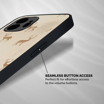 Deer Pattern Shockproof Hybrid Protection (Metal + TPU) Back Case Cover