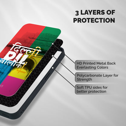 Delhi Citystyle Shockproof Hybrid Protection (Metal + TPU) Back Case Cover