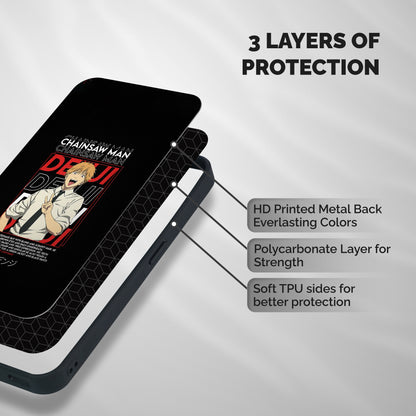 Denji Chainsaw Man Shockproof Hybrid Protection (Metal + TPU) Back Case Cover