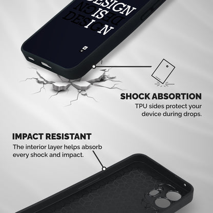Design is In Typography Shockproof Hybrid Protection (Metal + TPU) Back Case Cover