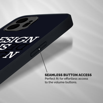 Design is In Typography Shockproof Hybrid Protection (Metal + TPU) Back Case Cover