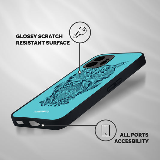 Designer Owl Shockproof Hybrid Protection (Metal + TPU) Back Case Cover