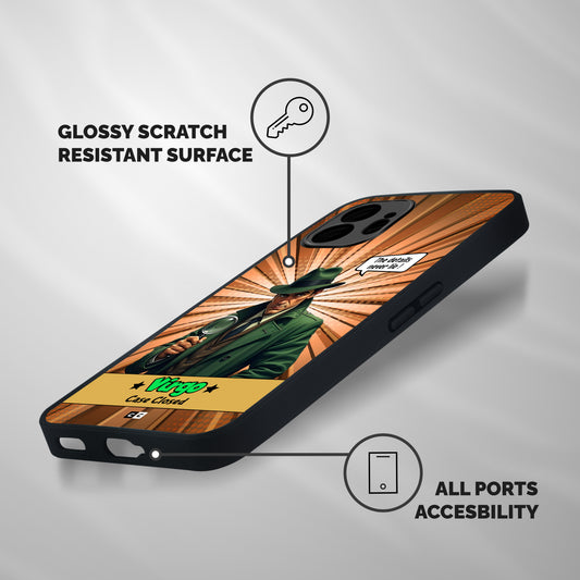 Detective Virgo Shockproof Hybrid Protection (Metal + TPU) Back Case Cover