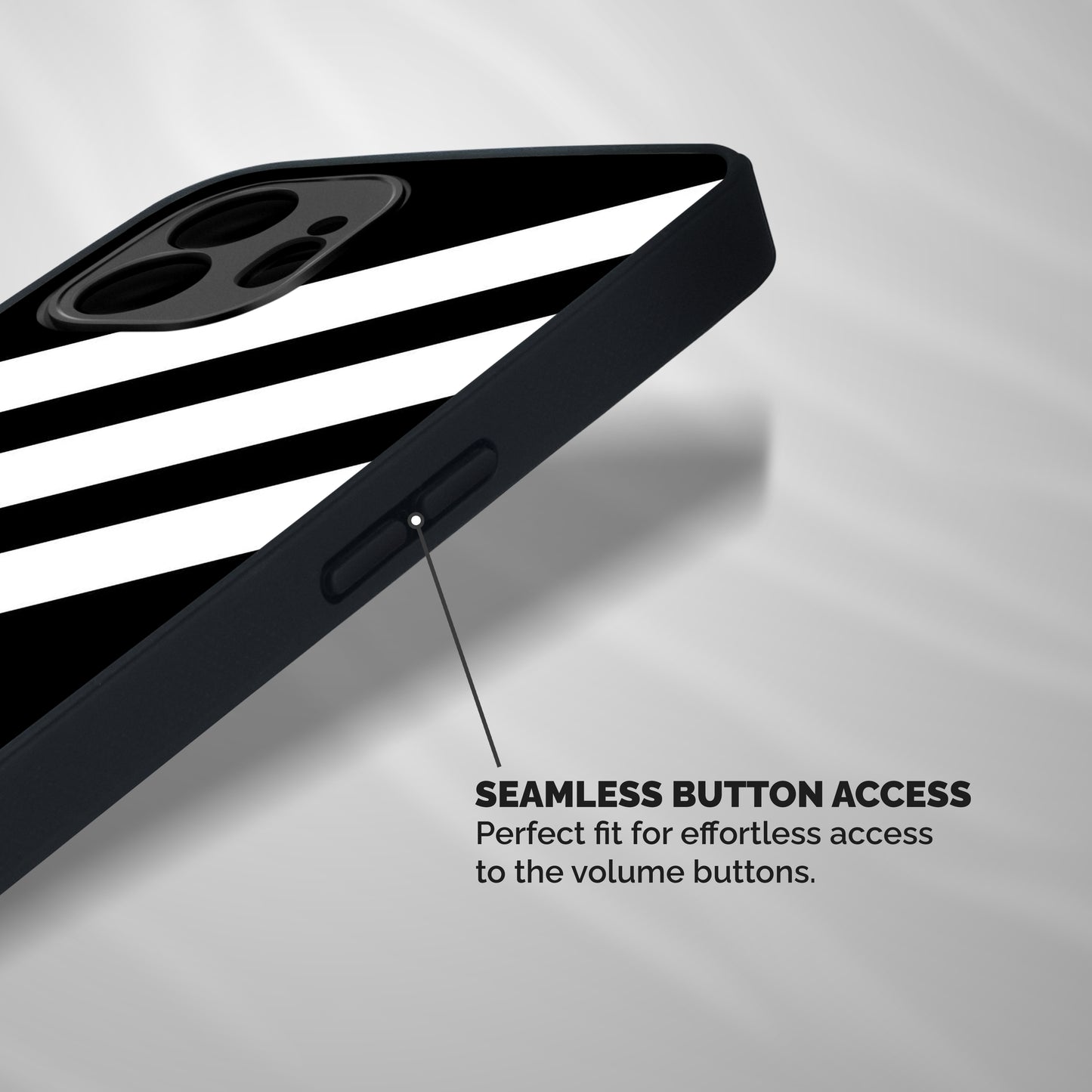 Diagonal Classic Stripes Shockproof Hybrid Protection (Metal + TPU) Back Case Cover