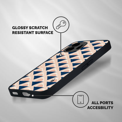 Diamond Circle Pattern Shockproof Hybrid Protection (Metal + TPU) Back Case Cover