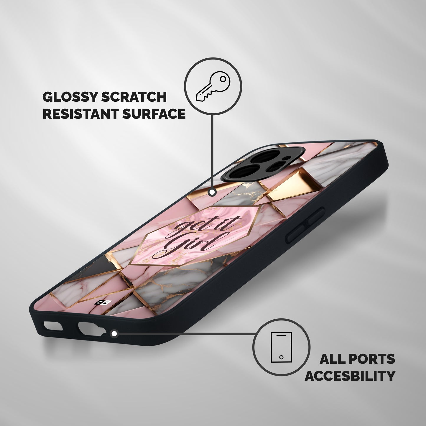 Diamond Girl Shockproof Hybrid Protection (Metal + TPU) Back Case Cover