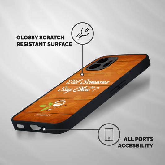 Did Someone Say Chai Shockproof Hybrid Protection (Metal + TPU) Back Case Cover
