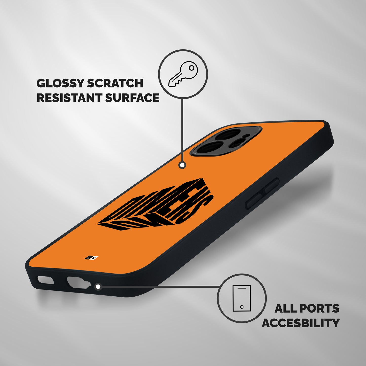 Dimension Typography Shockproof Hybrid Protection (Metal + TPU) Back Case Cover