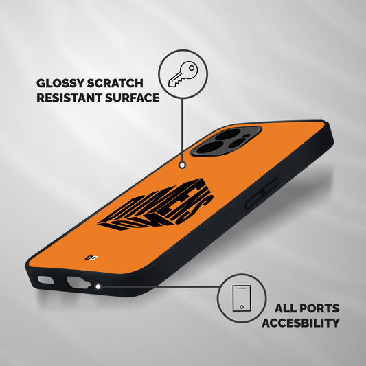Dimension Typography Shockproof Hybrid Protection (Metal + TPU) Back Case Cover