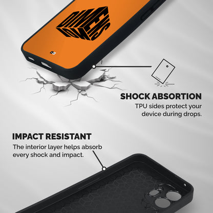 Dimension Typography Shockproof Hybrid Protection (Metal + TPU) Back Case Cover