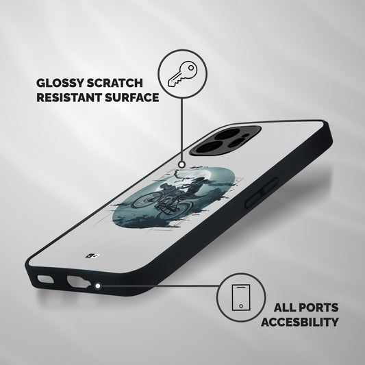 Dino Rider Shockproof Hybrid Protection (Metal + TPU) Back Case Cover