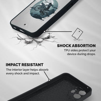 Dino Rider Shockproof Hybrid Protection (Metal + TPU) Back Case Cover