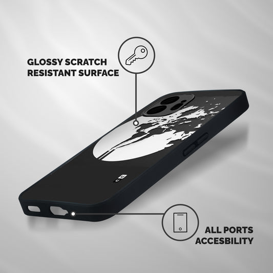 Disorted Design Black Shockproof Hybrid Protection (Metal + TPU) Back Case Cover