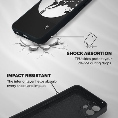 Disorted Design Black Shockproof Hybrid Protection (Metal + TPU) Back Case Cover