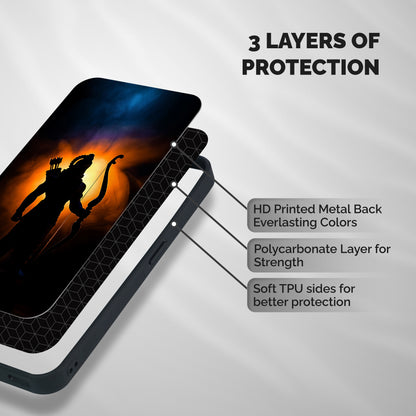 Divine Lord Shockproof Hybrid Protection (Metal + TPU) Back Case Cover