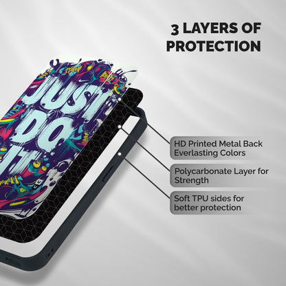Do It Abstract Shockproof Hybrid Protection (Metal + TPU) Back Case Cover
