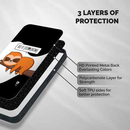 Do It Tommorow Shockproof Hybrid Protection (Metal + TPU) Back Case Cover