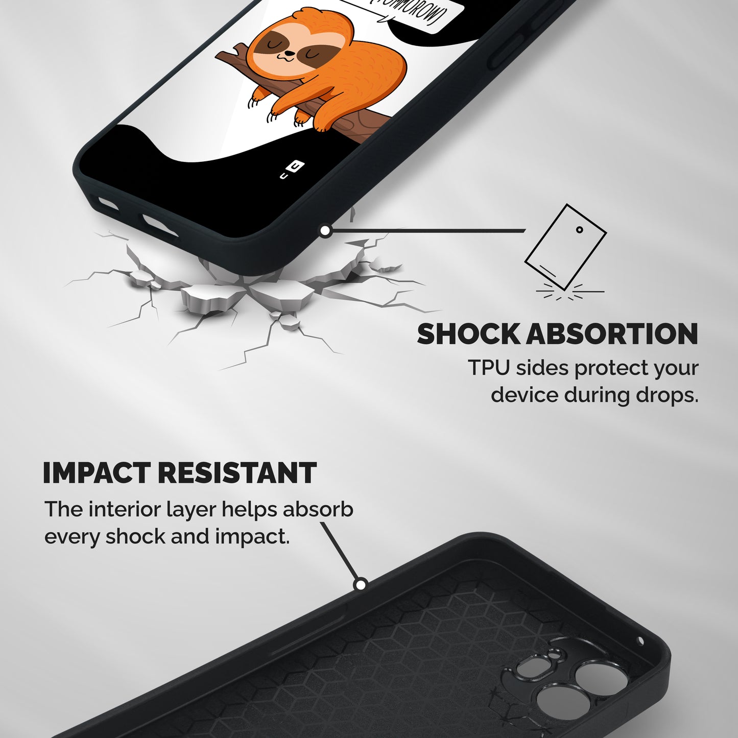 Do It Tommorow Shockproof Hybrid Protection (Metal + TPU) Back Case Cover