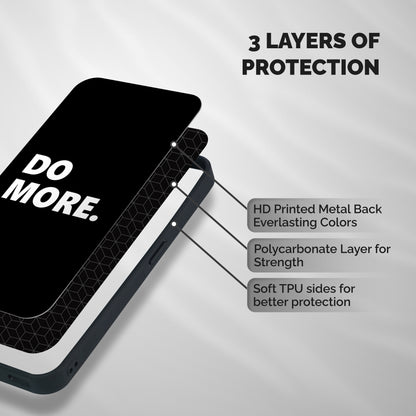Do More Shockproof Hybrid Protection (Metal + TPU) Back Case Cover