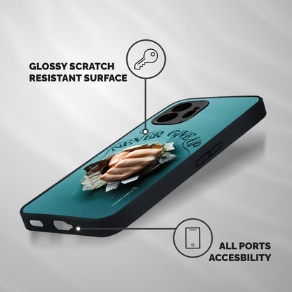Do Not Give Up Shockproof Hybrid Protection (Metal + TPU) Back Case Cover