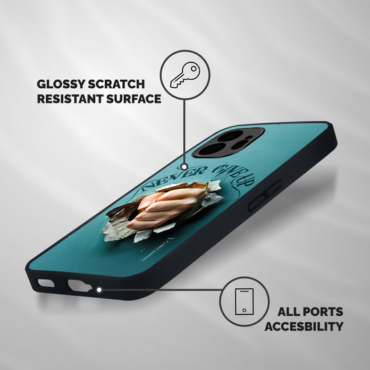 Do Not Give Up Shockproof Hybrid Protection (Metal + TPU) Back Case Cover