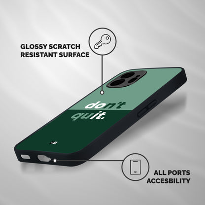 Do Not Quit Shockproof Hybrid Protection (Metal + TPU) Back Case Cover
