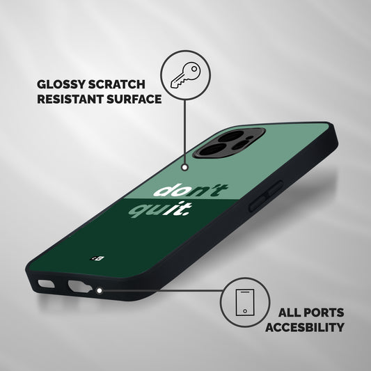 Do Not Quit Shockproof Hybrid Protection (Metal + TPU) Back Case Cover
