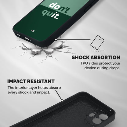 Do Not Quit Shockproof Hybrid Protection (Metal + TPU) Back Case Cover