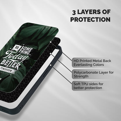 Do Something Shockproof Hybrid Protection (Metal + TPU) Back Case Cover
