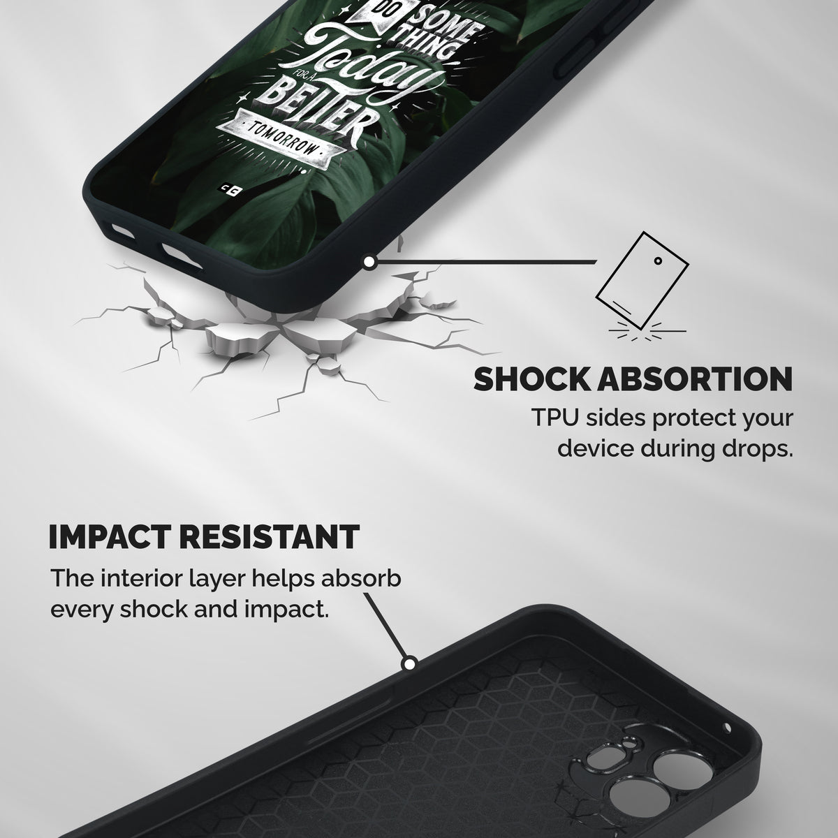 Do Something Shockproof Hybrid Protection (Metal + TPU) Back Case Cover