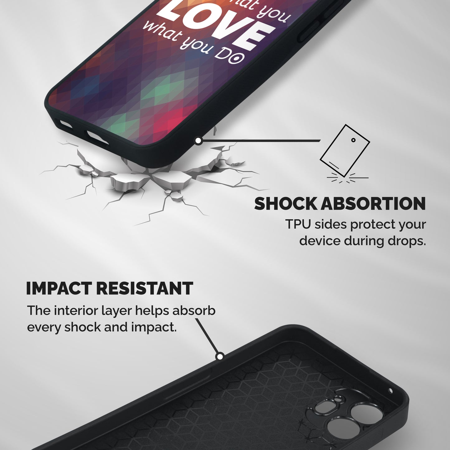 Do What You Love Shockproof Hybrid Protection (Metal + TPU) Back Case Cover
