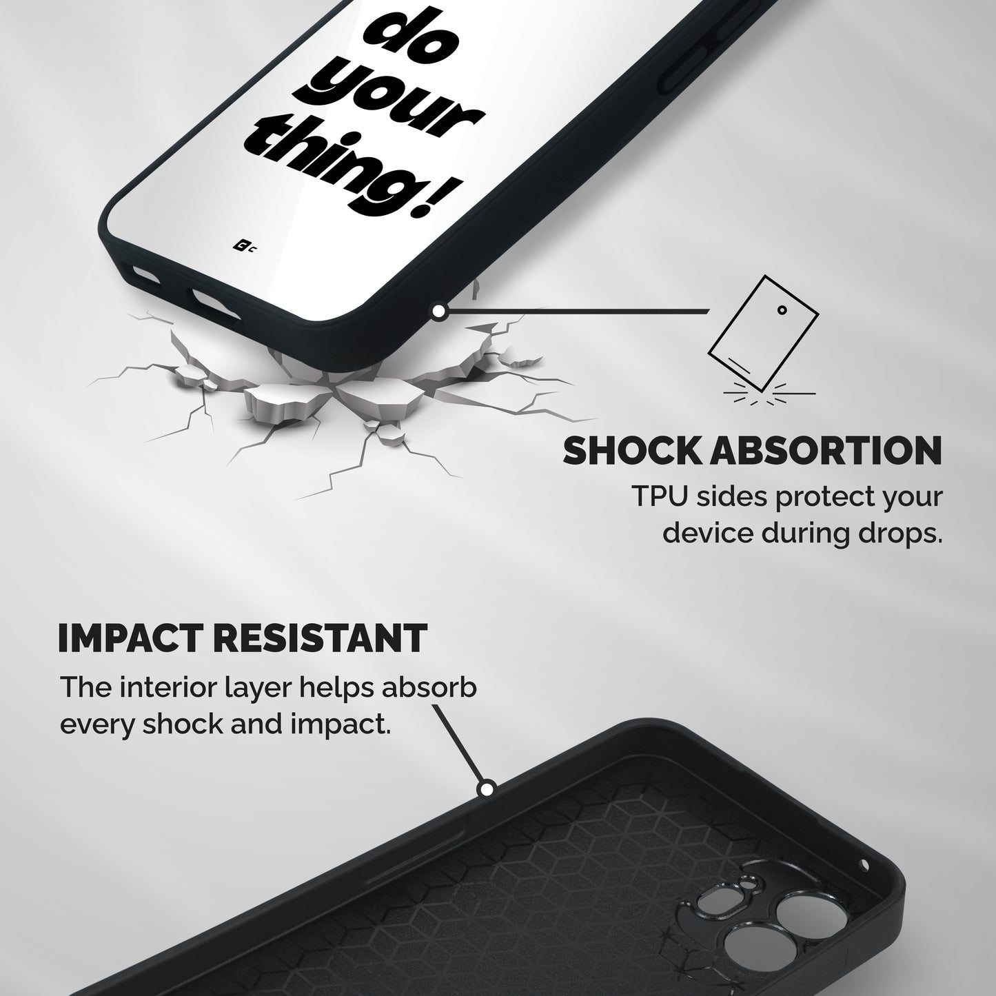 Do Your Thing Shockproof Hybrid Protection (Metal + TPU) Back Case Cover