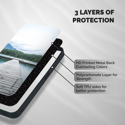 Dock River Shockproof Hybrid Protection (Metal + TPU) Back Case Cover