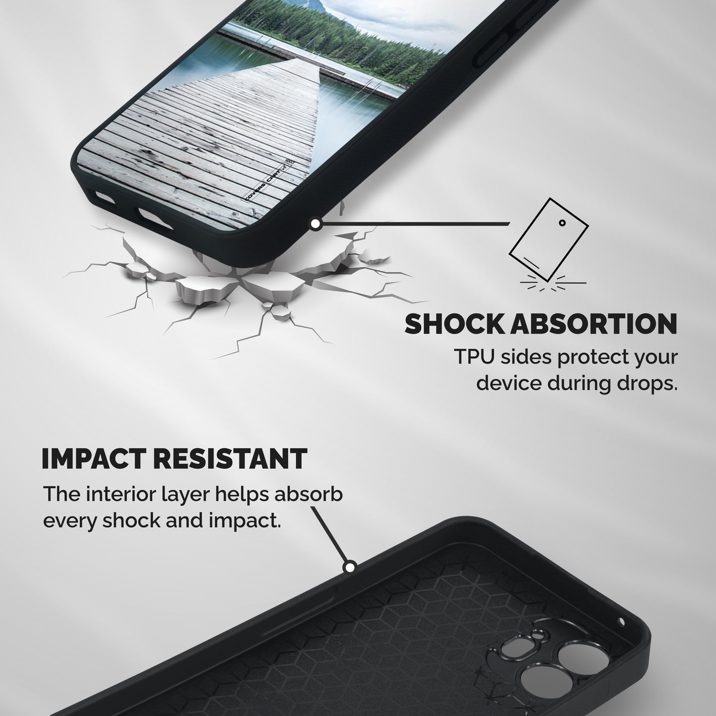 Dock River Shockproof Hybrid Protection (Metal + TPU) Back Case Cover