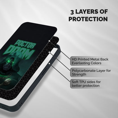 Doctor Doom Shockproof Hybrid Protection (Metal + TPU) Back Case Cover