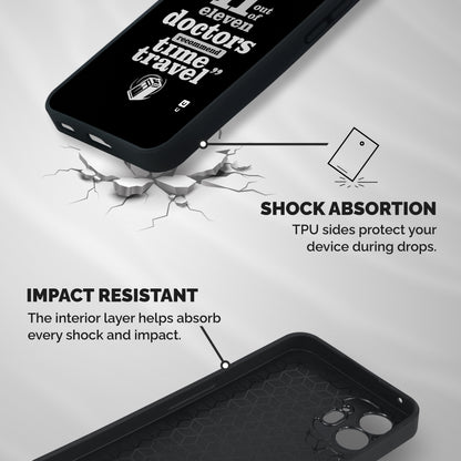 Doctors Recommend Time Travel Shockproof Hybrid Protection (Metal + TPU) Back Case Cover