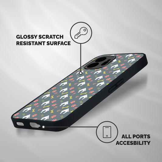 Dog Pattern Shockproof Hybrid Protection (Metal + TPU) Back Case Cover