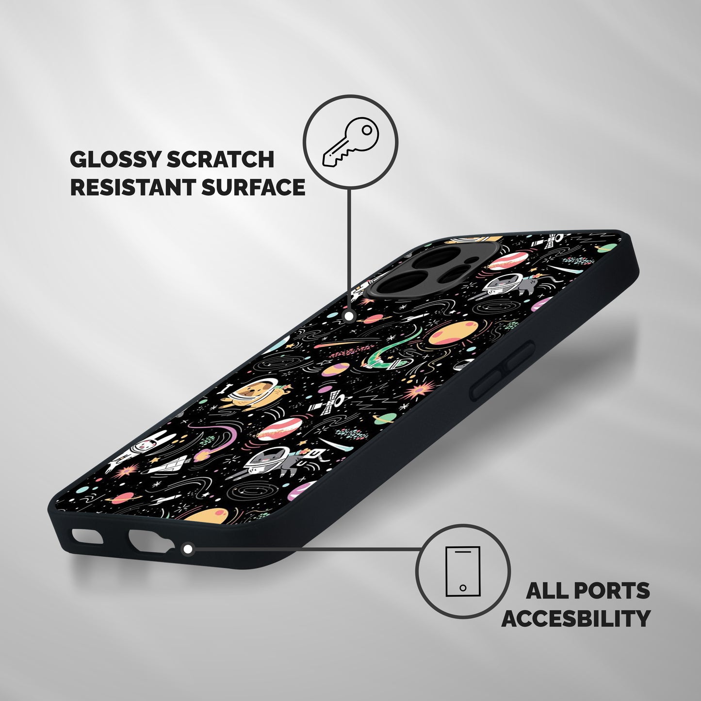 Dog Planetarium Shockproof Hybrid Protection (Metal + TPU) Back Case Cover