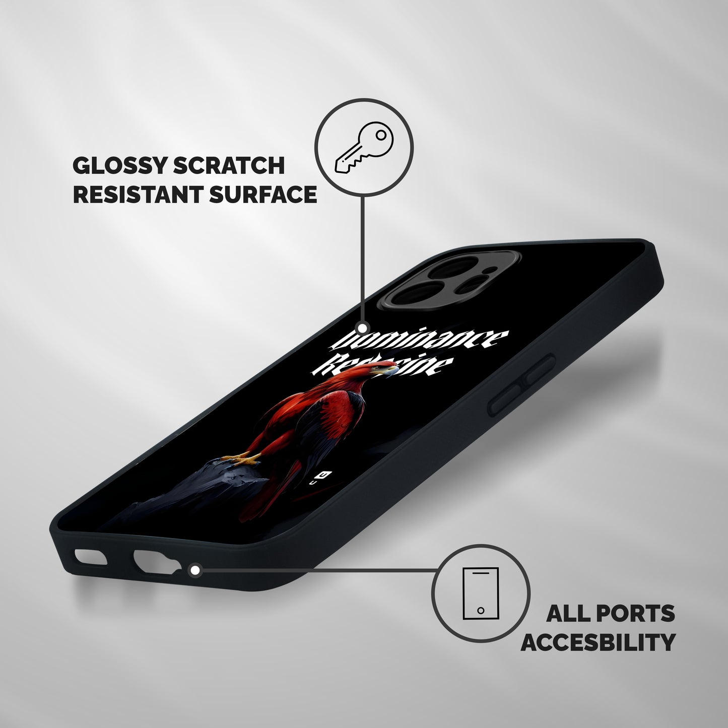 Dominance Eagle Shockproof Hybrid Protection (Metal + TPU) Back Case Cover