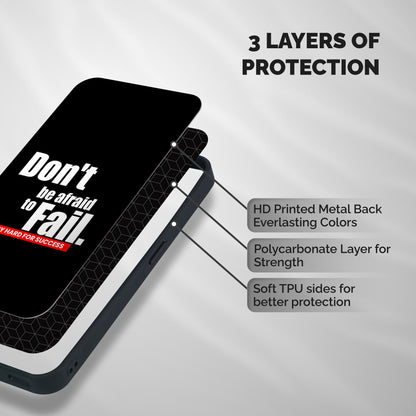 Dont Be Afriad Shockproof Hybrid Protection (Metal + TPU) Back Case Cover