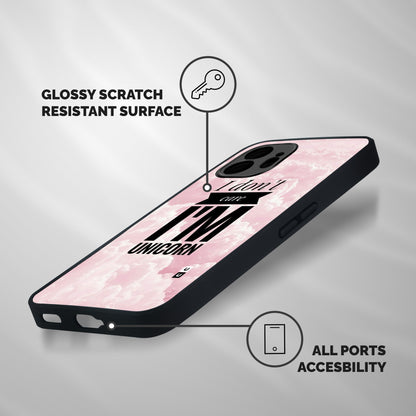 Dont Care Unicorn Shockproof Hybrid Protection (Metal + TPU) Back Case Cover