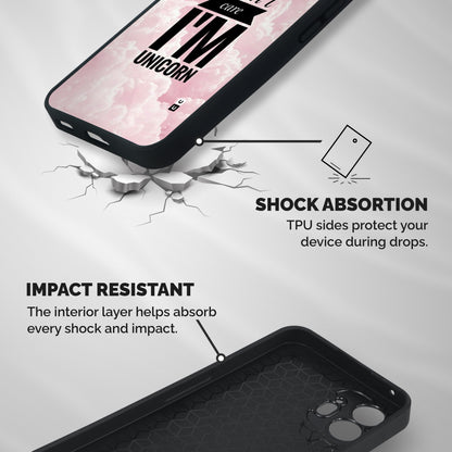 Dont Care Unicorn Shockproof Hybrid Protection (Metal + TPU) Back Case Cover