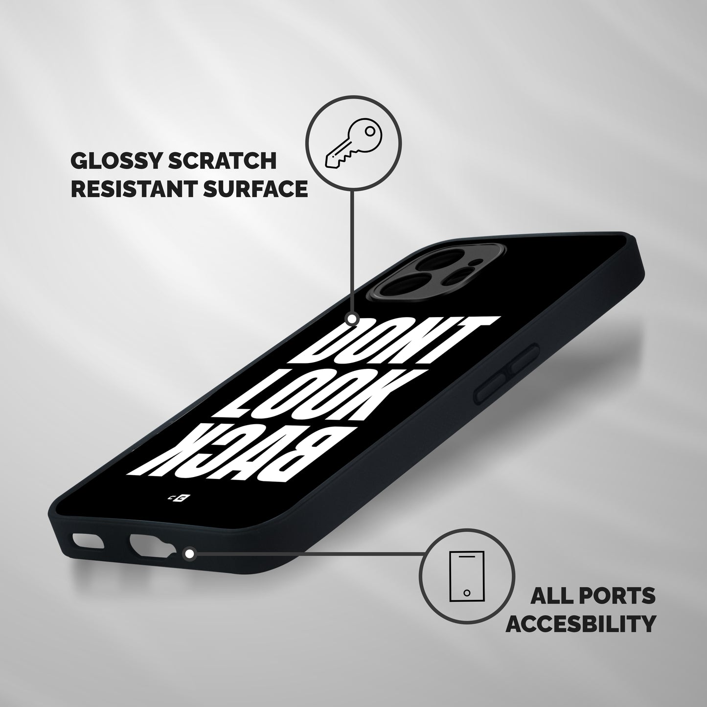 Dont Look Back Shockproof Hybrid Protection (Metal + TPU) Back Case Cover