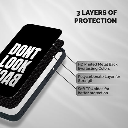 Dont Look Back Shockproof Hybrid Protection (Metal + TPU) Back Case Cover