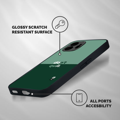 Dont Quit Do It Shockproof Hybrid Protection (Metal + TPU) Back Case Cover
