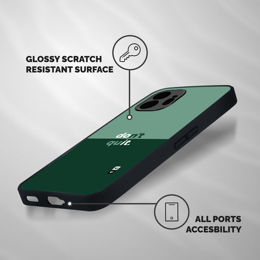 Dont Quit Do It Shockproof Hybrid Protection (Metal + TPU) Back Case Cover