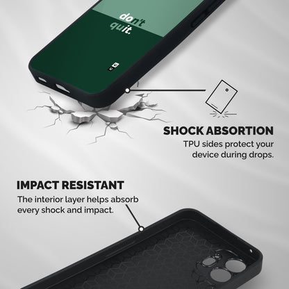 Dont Quit Do It Shockproof Hybrid Protection (Metal + TPU) Back Case Cover