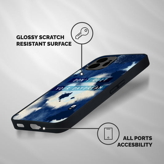 Dont Quit Shockproof Hybrid Protection (Metal + TPU) Back Case Cover