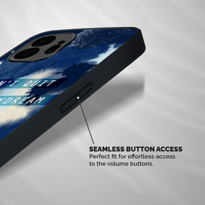 Dont Quit Shockproof Hybrid Protection (Metal + TPU) Back Case Cover