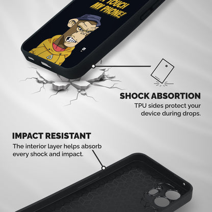 Dont Touch My Phone Shockproof Hybrid Protection (Metal + TPU) Back Case Cover
